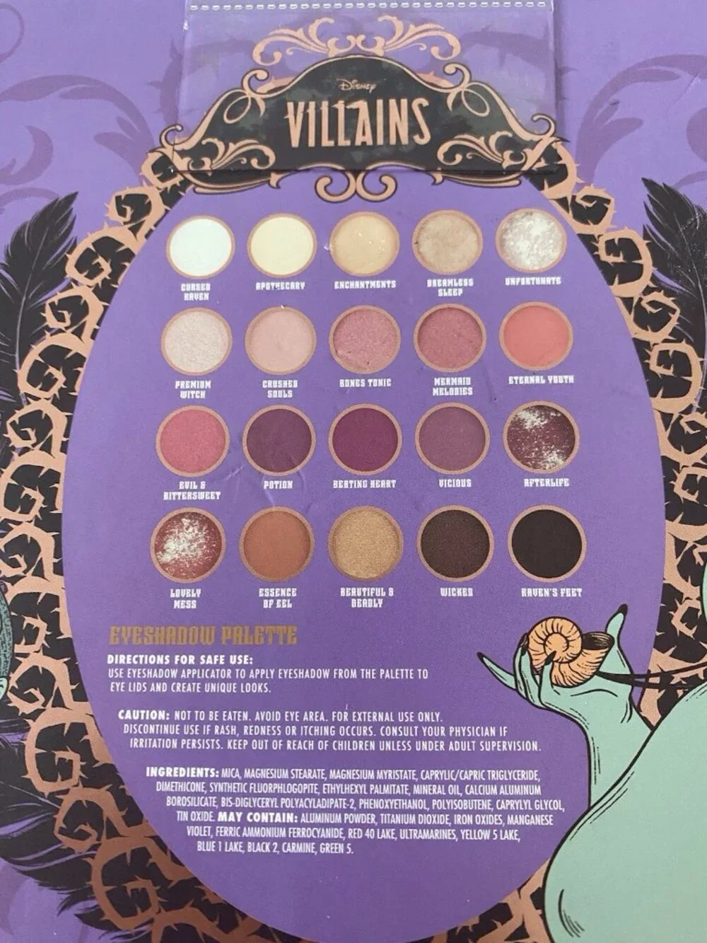 Taste Beauty Disney Villains Eyeshadow Palette Evil Queen 20 Shades Maleficent